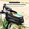 Bicycle Phone Front Frame Bag Waterproof Bike Phone Mount Pouch Bike Accessories