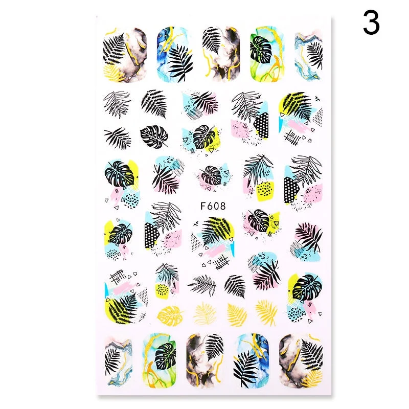 2021 New 3D Nail Art Sticker English Letter Stickers For Nail Foil Love Heart Design Nails Accessories Fashion Manicures Sticker