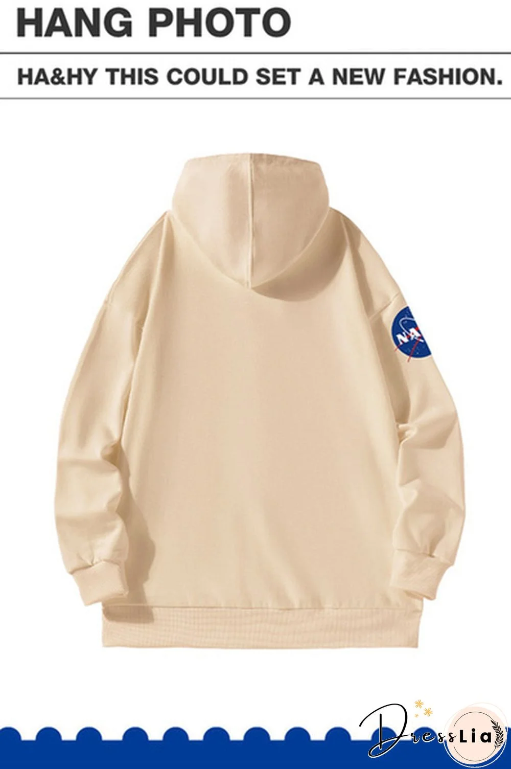 Unisex Hooded Sweater Bear Baseball Long-Sleeved Tops Nasa Tide Brand Pullovers Sweatshirts