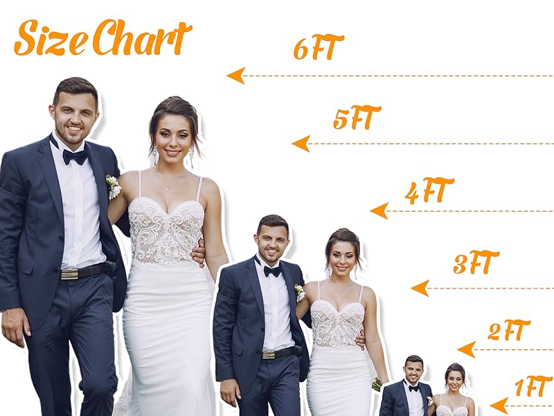 Size Chart from 1FT to 8FT