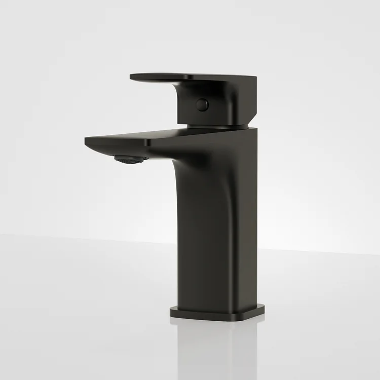 EVERSTEIN Minimalist Single Handle Bathroom Basin Faucet 6.5" Height in Matte Black