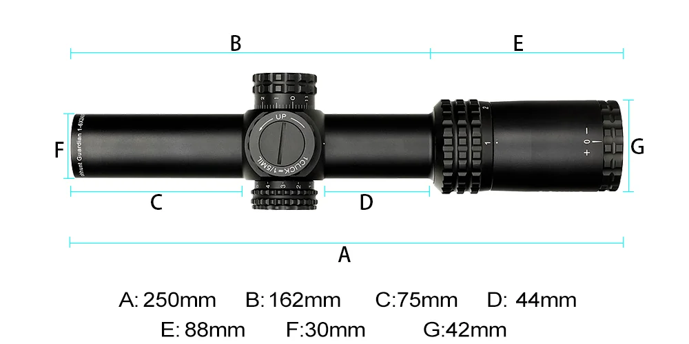 ohhunt® 1-6X24 IR 30MM SFP Red Illuminator Horse's Hoof Reticle LPVO Scope