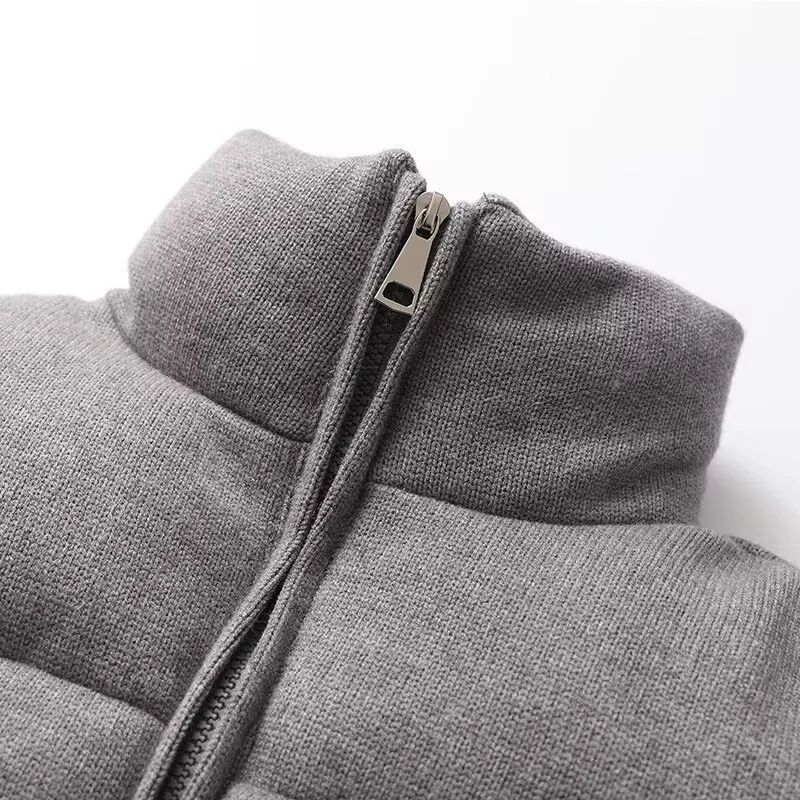 Nigikala Nigikala New Fashion Temperament Women's Knitted Fabric Standing Collar Warm Cotton Suit 6318228