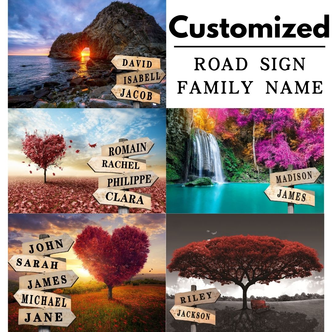 

DIY Photo - Custom Road Sign Family Full Drill Diamond Painting - 40*30CM, 04, 501 Original