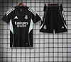 2025/2026 Real Madrid Pre-Match Training Black Shirt+Shorts 1:1 Thai Quality