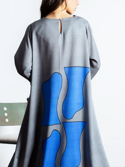 High Fashion Graphic Print Dress-inspireuse