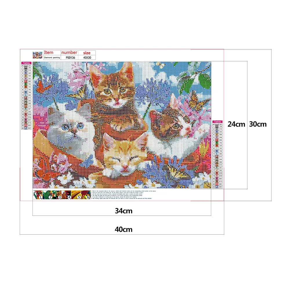 Diamond Painting - Full Round Drill - Cat(40*30cm)