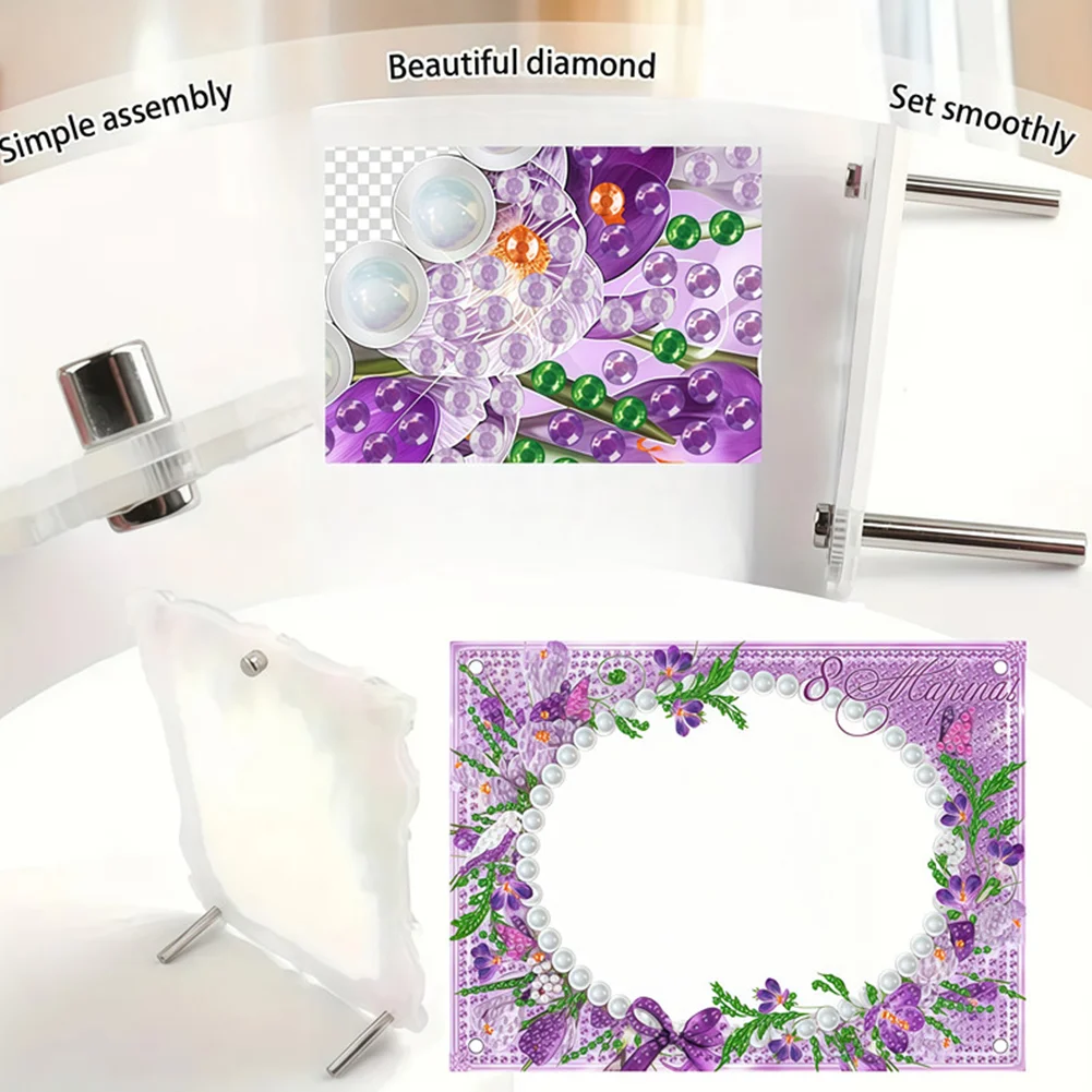 Special Shape Magnolia Table Top Diamond Painting Frame Kits for Beginners