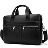 Men's Leather Briefcase Portable Lawyer Computer Bag