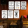 6pcs - Bathroom Rules - Vintage Metal Signs(8*12Inch) 