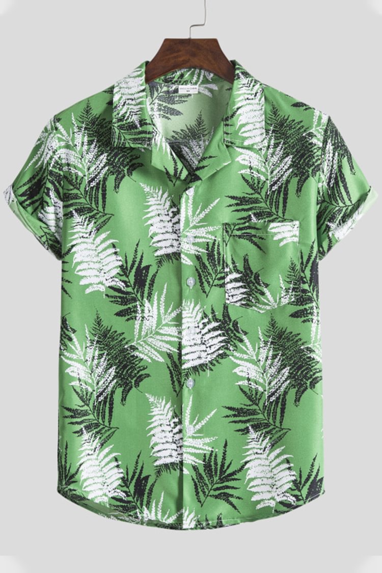 Casual Green Printed Shirt