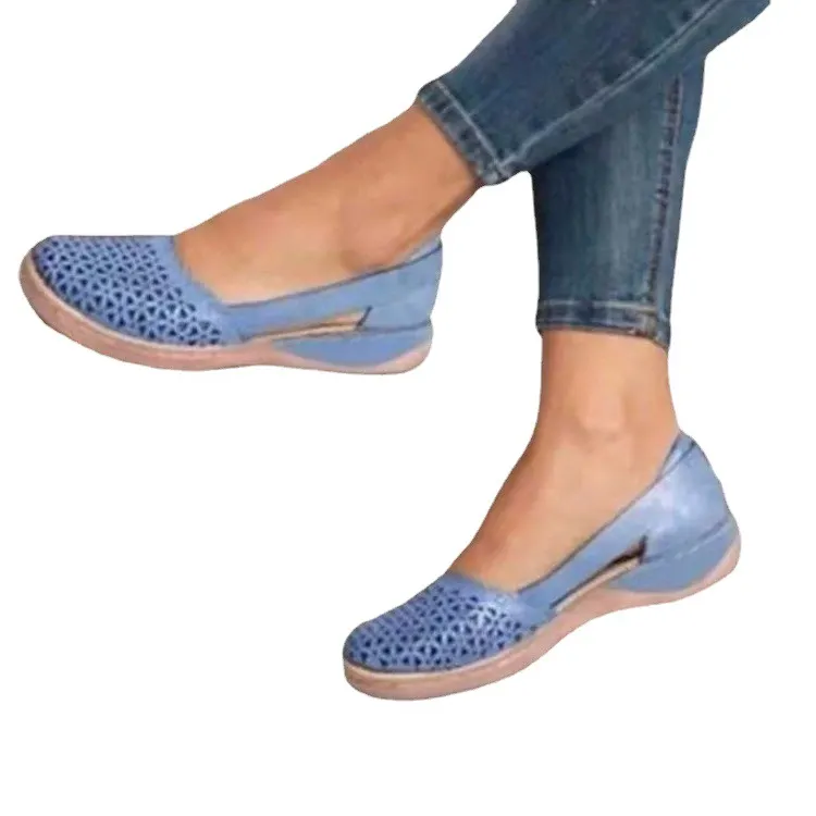 Breakj Breakj Women's Summer Sandals Bag Head Hollow Large Flat-Soled Sandals Hollow Sandals Hollow Breathable Women's Shoes