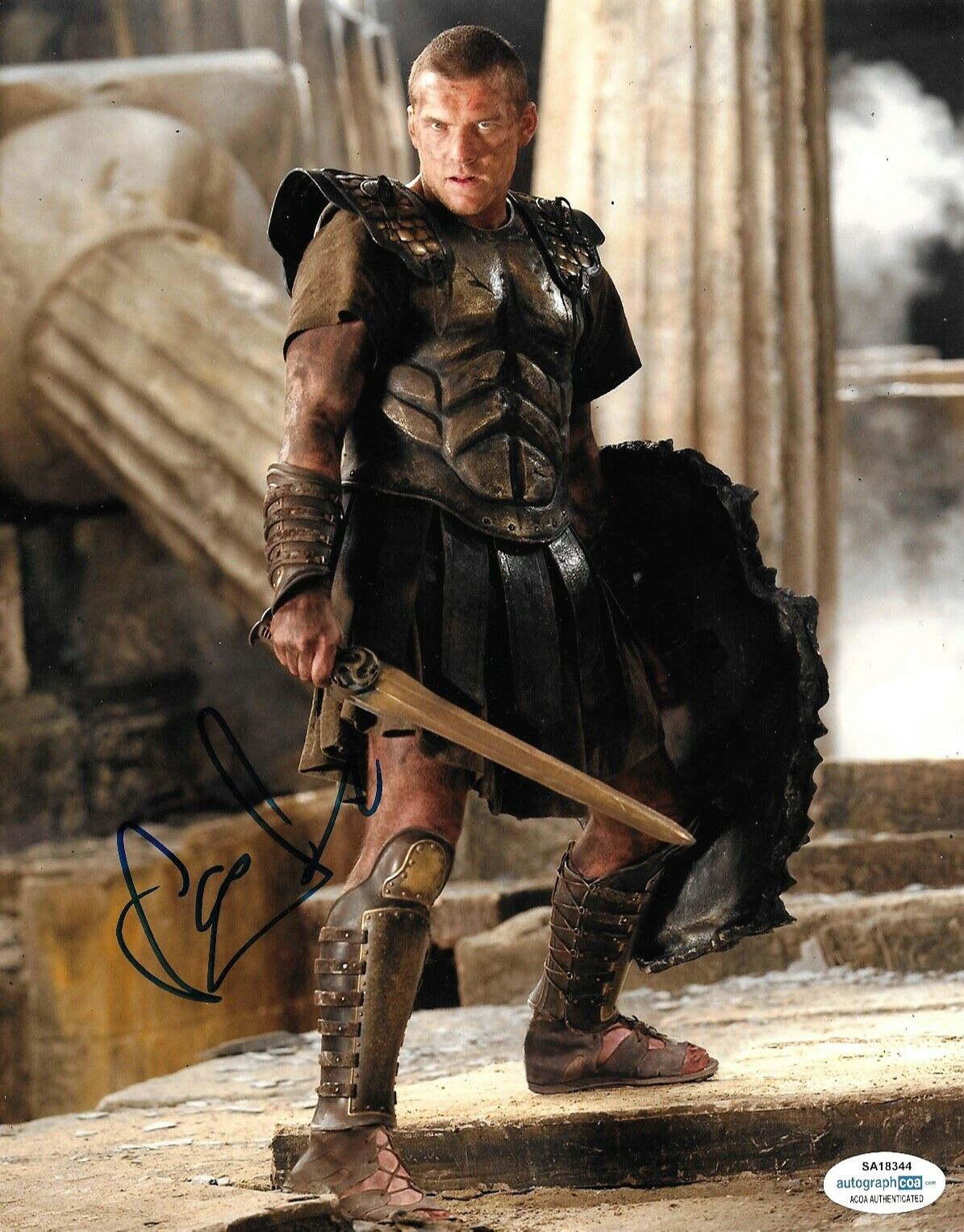 Sam Worthington Signed Clash Of The Titans 10x8 Photo Poster painting AFTAL ACOA