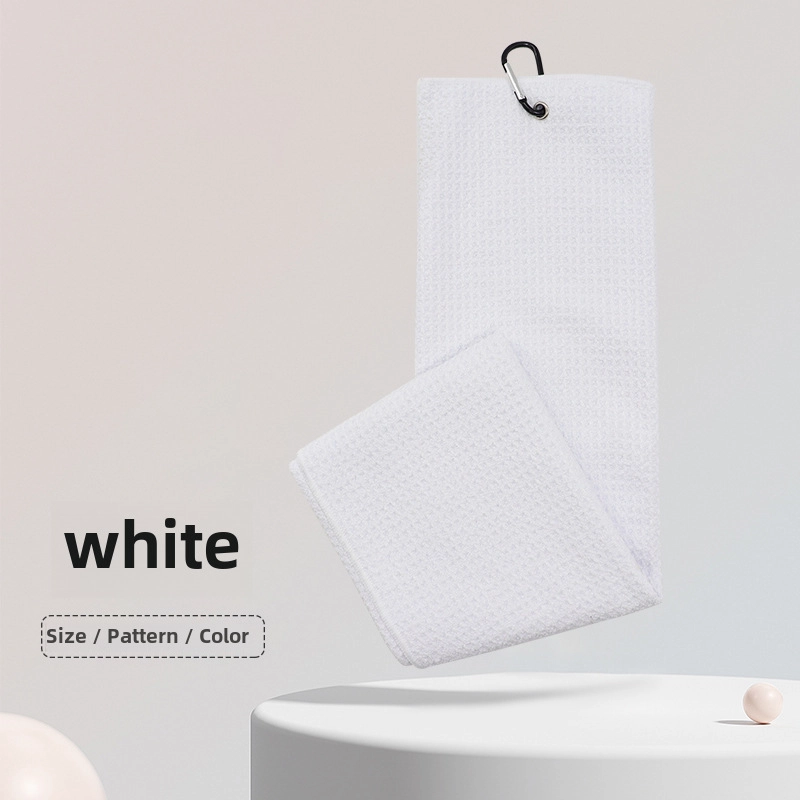 Golf Towel Tri-fold Sports Microfiber Waffle Ball Towel Pineapple Plaid Printed Embroidered Logo