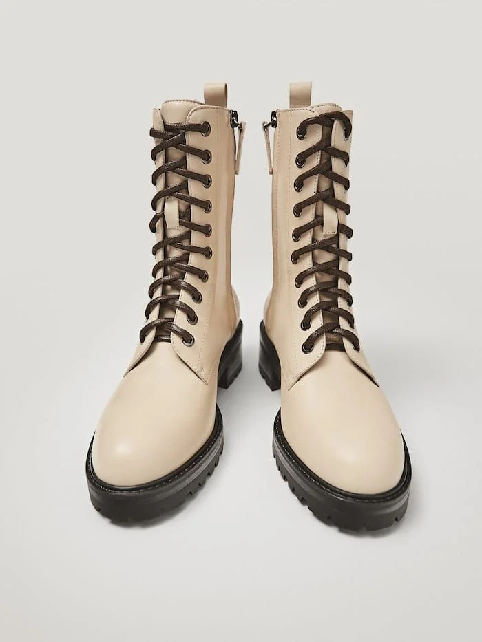 Christmas Gift Withered 2023 england vintage fashion cowhide High top Martin boots Motorcycle ankle boots women zippers botas mujer shoes women