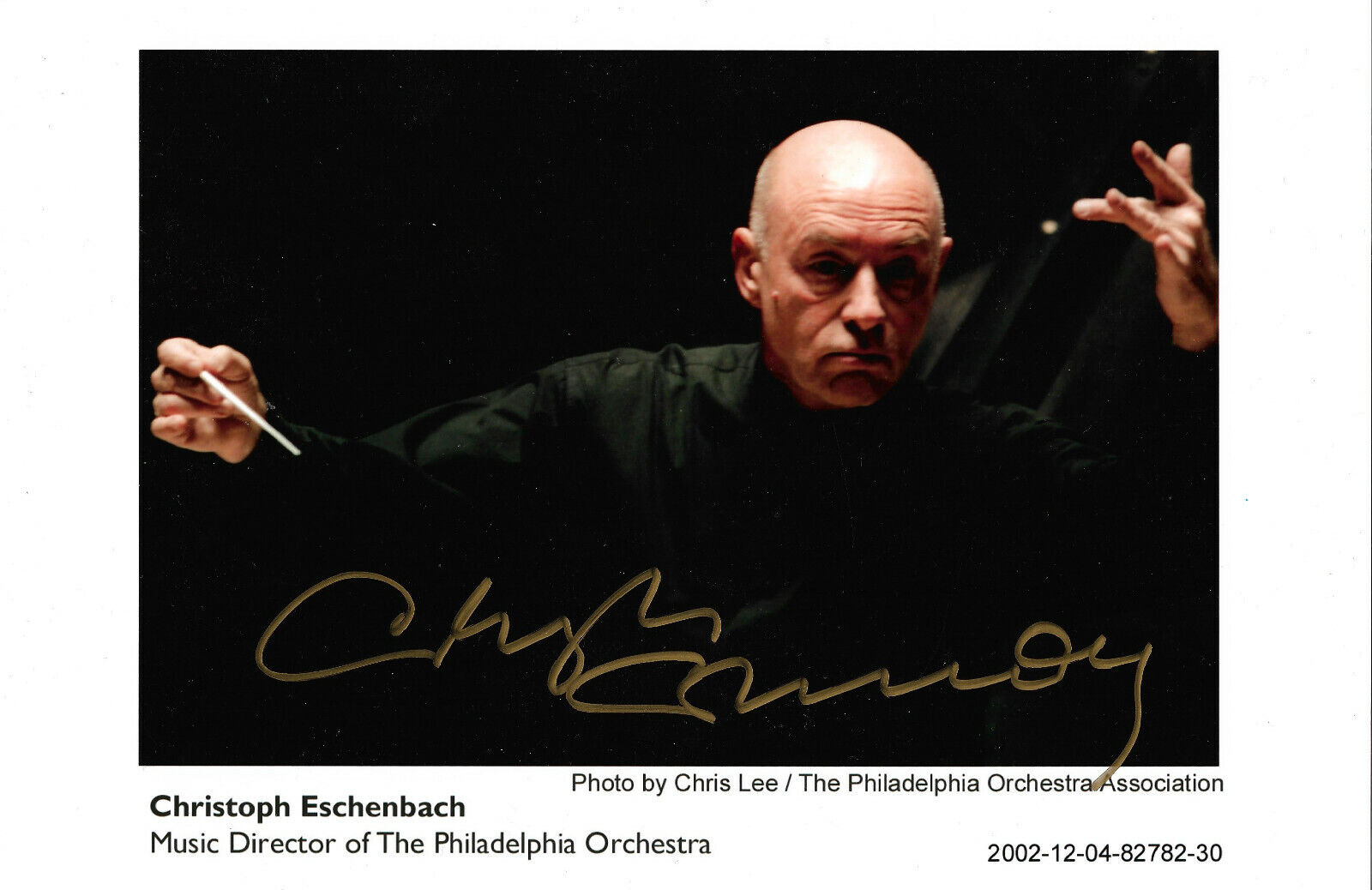 Christoph Eschenbach Conductor signed 7x11 inch Photo Poster painting autograph