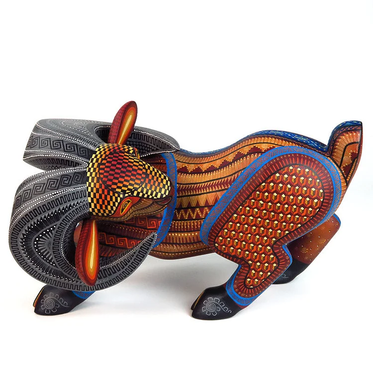 Bighorn Sheep - Oaxacan Alebrije Wood Carving - Nestor Melchor