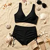 Sexy Solid-Color Swimsuit & Bikini Set by Inlyline