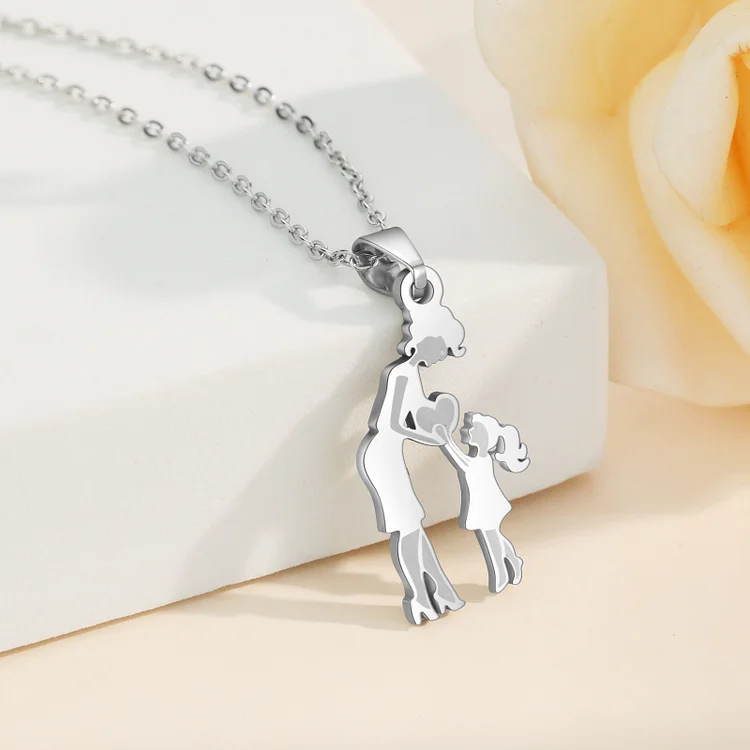 Silhouette necklace deals for mom