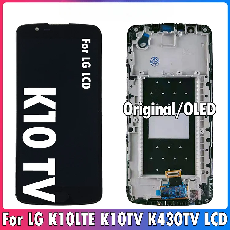5.3" Original For LG K10 TV LCD K430TV Display Touch Screen Digitizer Assembly With Frame For LG K10TV LCD Screen Replacement