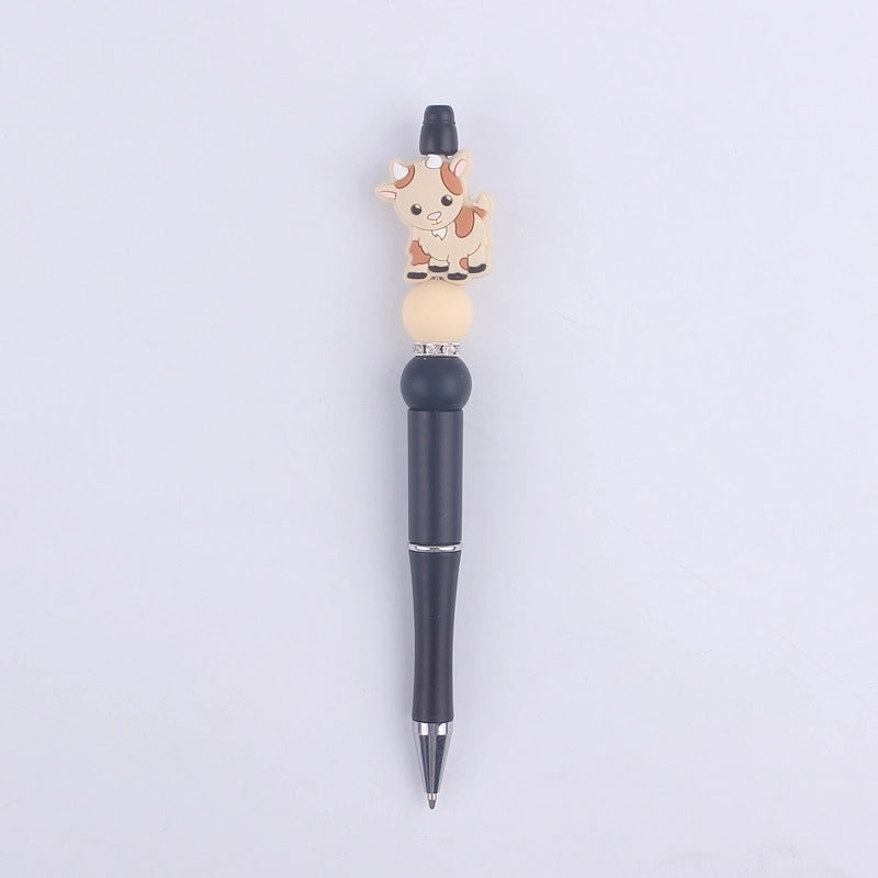 1 Piece Animal Class Learning Daily Plastic Silica Gel Cartoon Style Cute Gel Pen