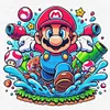 Super Mario-11CT Stamped Cross Stitch 40*40cm/15.75*15.75in tapestrymarket