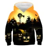 Kid Boy Girl 3D Printed Casual Halloween Long-Sleeved Hoodies Tops