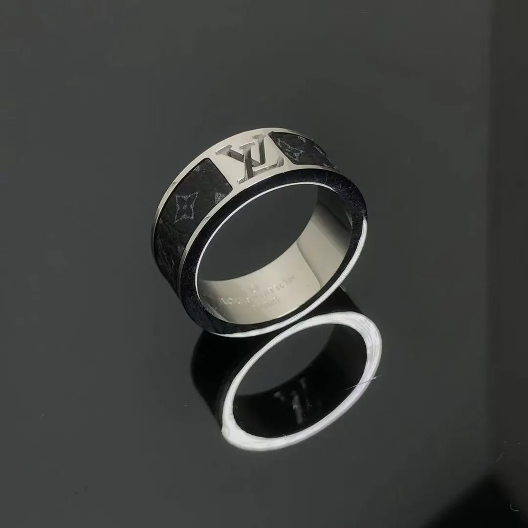 Louis Vuitton Black Leather Ring for Men
