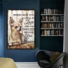 Vintage Chihuahua Poster-11CT Stamped Cross Stitch 40*60cm(Big Size)