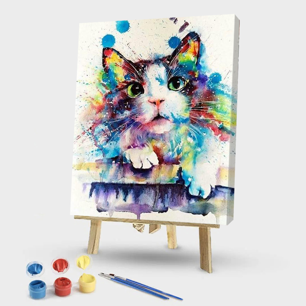 

40*50CM - Paint By Numbers - Colorful Cat, 501 Original