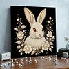 DIY Pearl Painting Rabbit for Home Wall Decor with Frame(30x30cm)