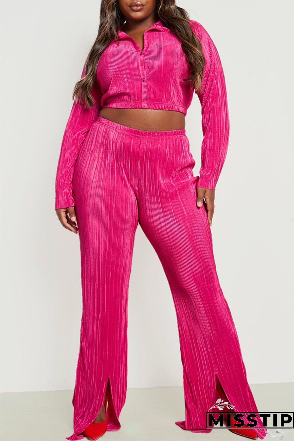 Green Yellow Casual Solid Patchwork Turndown Collar Long Sleeve Two Pieces