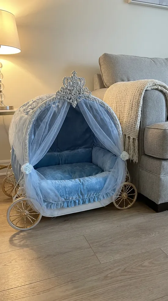 Falardeau carriage pet bed in a home