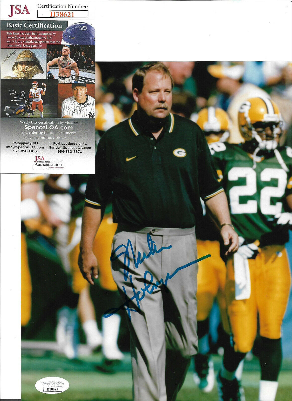 Mike Holmgren Authentic Signed 8x10 NFL Photo Poster painting Auto, Green Bay Packers, JSA COA