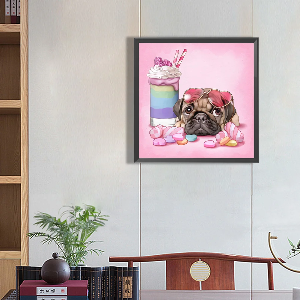 Partial AB Diamond Painting - Full Round Drill - Dog(Canvas|50*50cm)