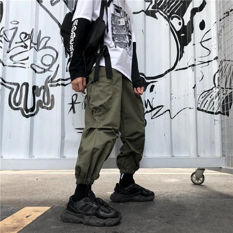 NiceMix Sweatpants Big Pockest High Waist Pants Women Loose Korean Fashion  Unisex Harajuku Korean Capris Moda Feminina