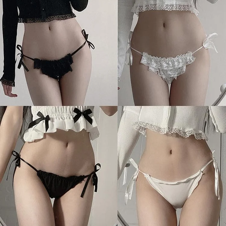 Black/White Lace Panties SP17000