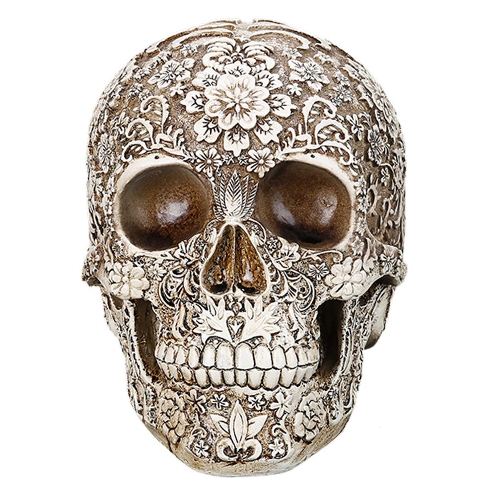 

Resin Human Skull Sculpture Education Painting Medical Model Halloween Gift, 501 Original