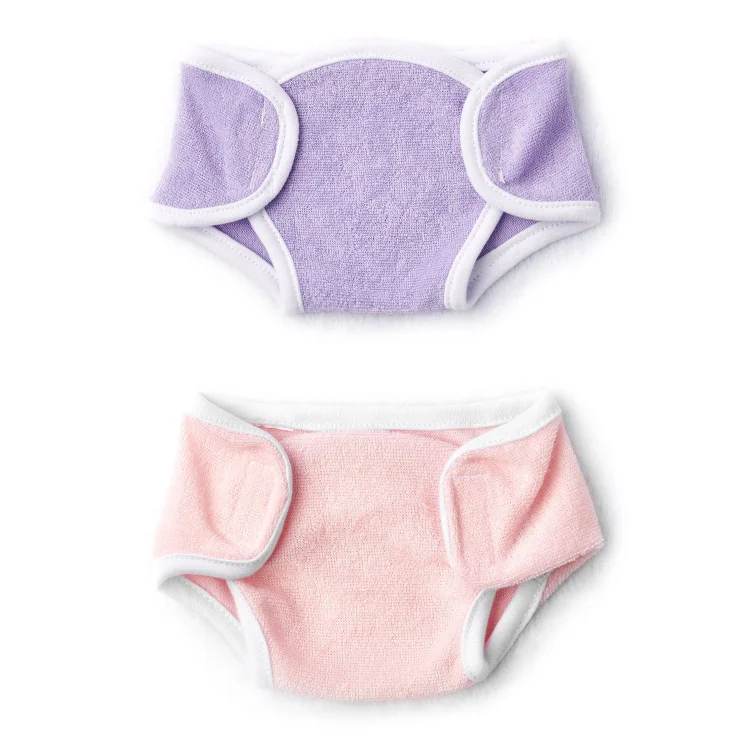 17"-22" 2-Pack Diaper Reborn Baby Clothes Cover Set Accessories for Reborn Baby Dolls