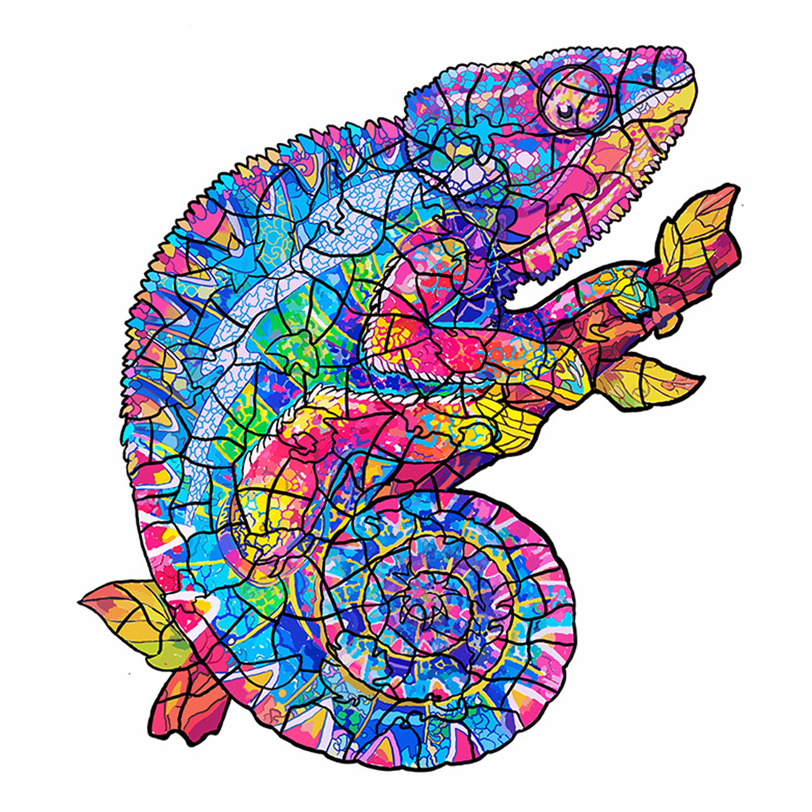 

Wooden Chameleon - Special Shaped Jigsaw Puzzle - 22*20CM, 501 Original