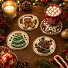 4pcs Acrylic DIY Pearl Painting Coaster Kit - Christmas