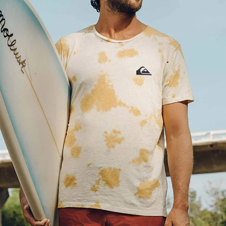 Men's Hawaiian Vacation Surf Print Casual T-Shirt 26ed