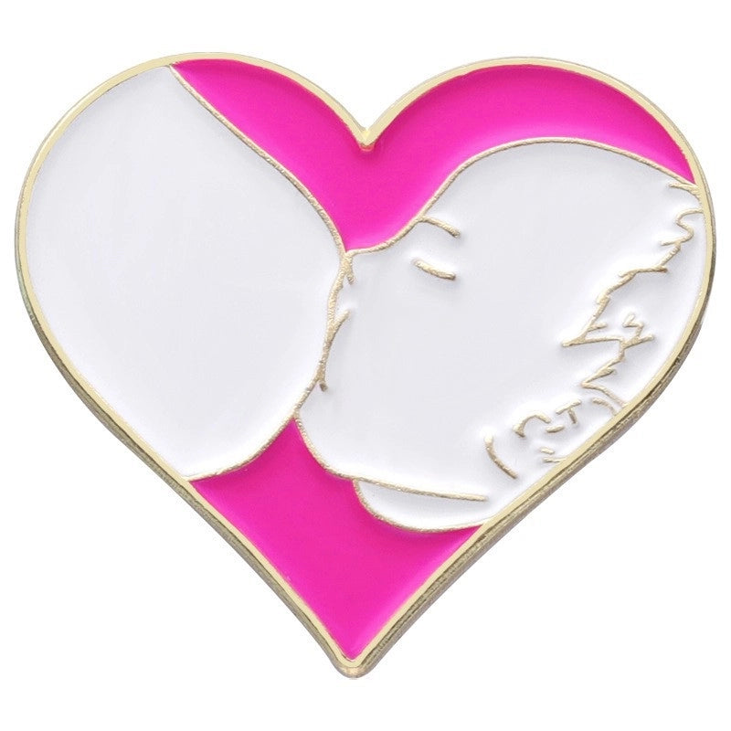 Cute Pin Letter Heart Shape Alloy Stoving Varnish Unisex Brooches