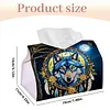 Wolf Dreamcatcher DIY PULeather Diamond Painting Tissue Box for Adults Beginners Gem Art Painting Napkin Holder for Living Room Bedroom Bathroom Table Decor