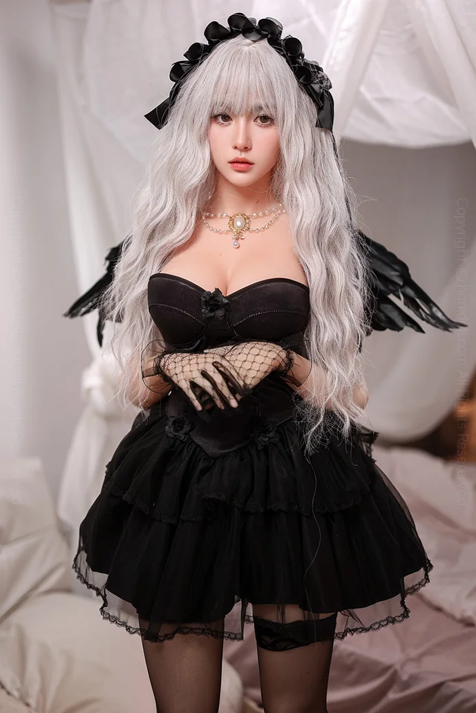 Missse 166cm Hyperrealistic Black Lolita Dress Lady Sex Doll H4534 Missse HANIDOLL