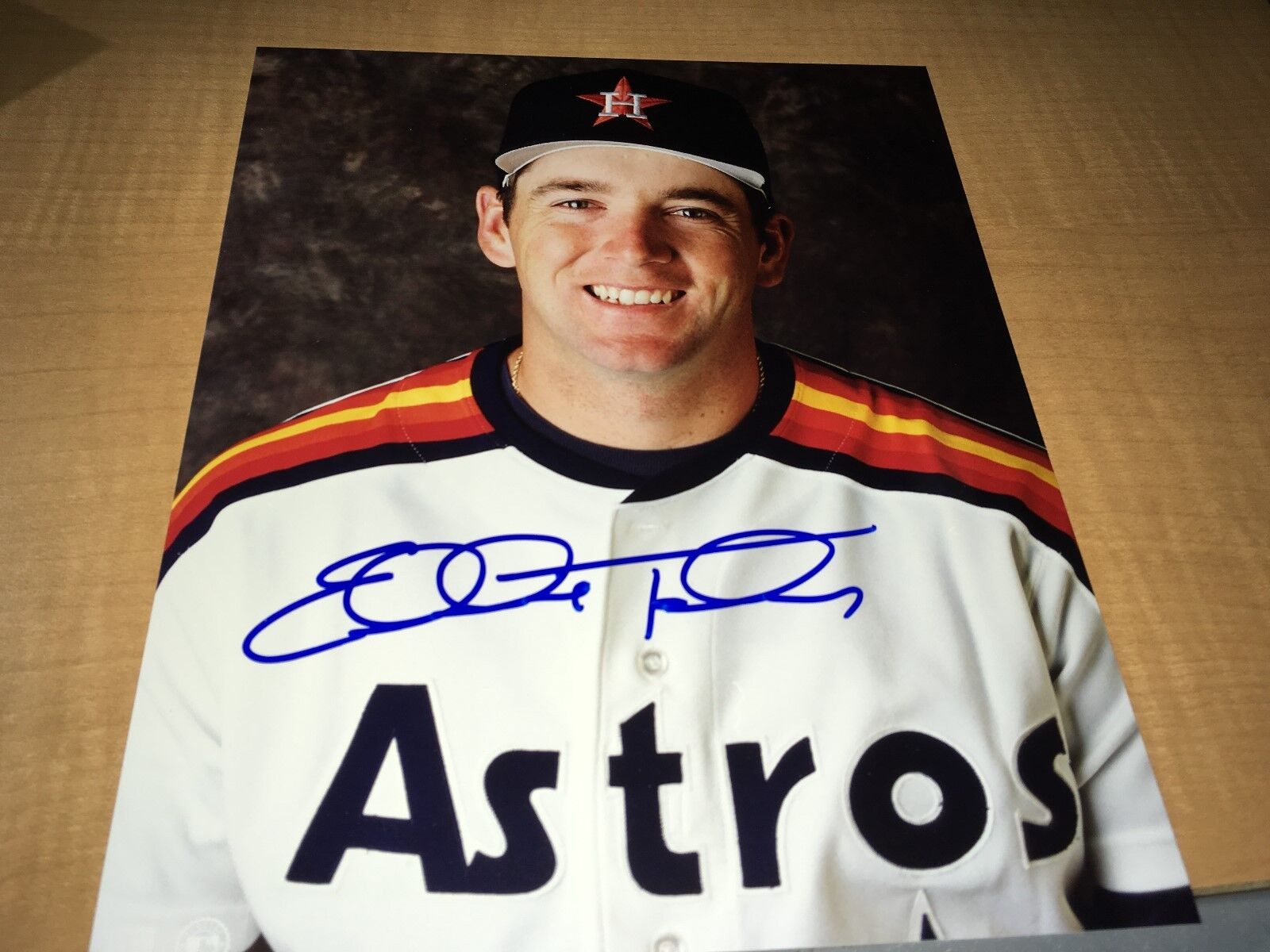 Ed Taubensee Houston Astros Signed 8 x 10