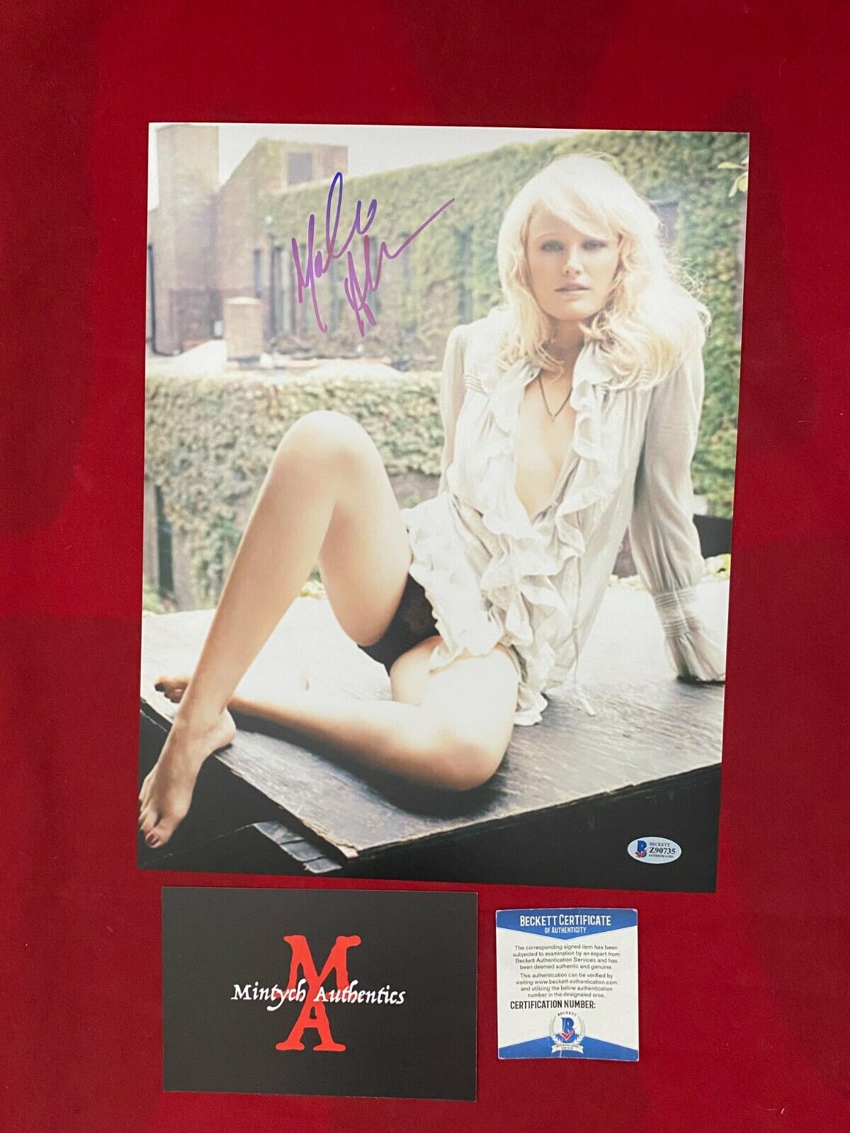 MALIN AKERMAN AUTOGRAPHED SIGNED 11x14 Photo Poster painting! WATCHMEN! BECKETT COA!