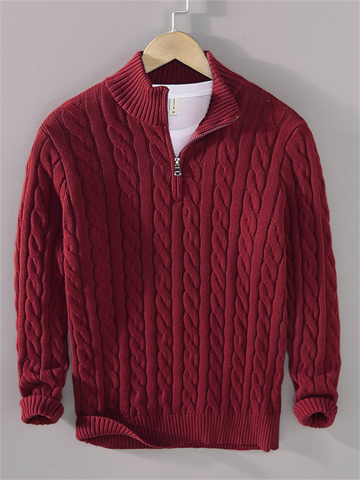 Autumn and Winter New Men's Warm Thick Needle Turtleneck Half Turtleneck Sweater