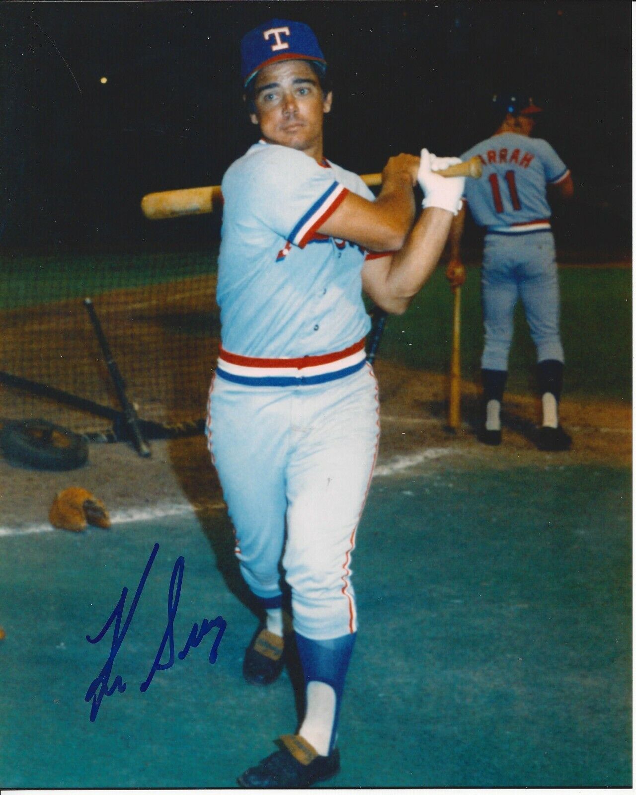 Ken Suarez Autographed 8x10 Texas Rangers Rare B539