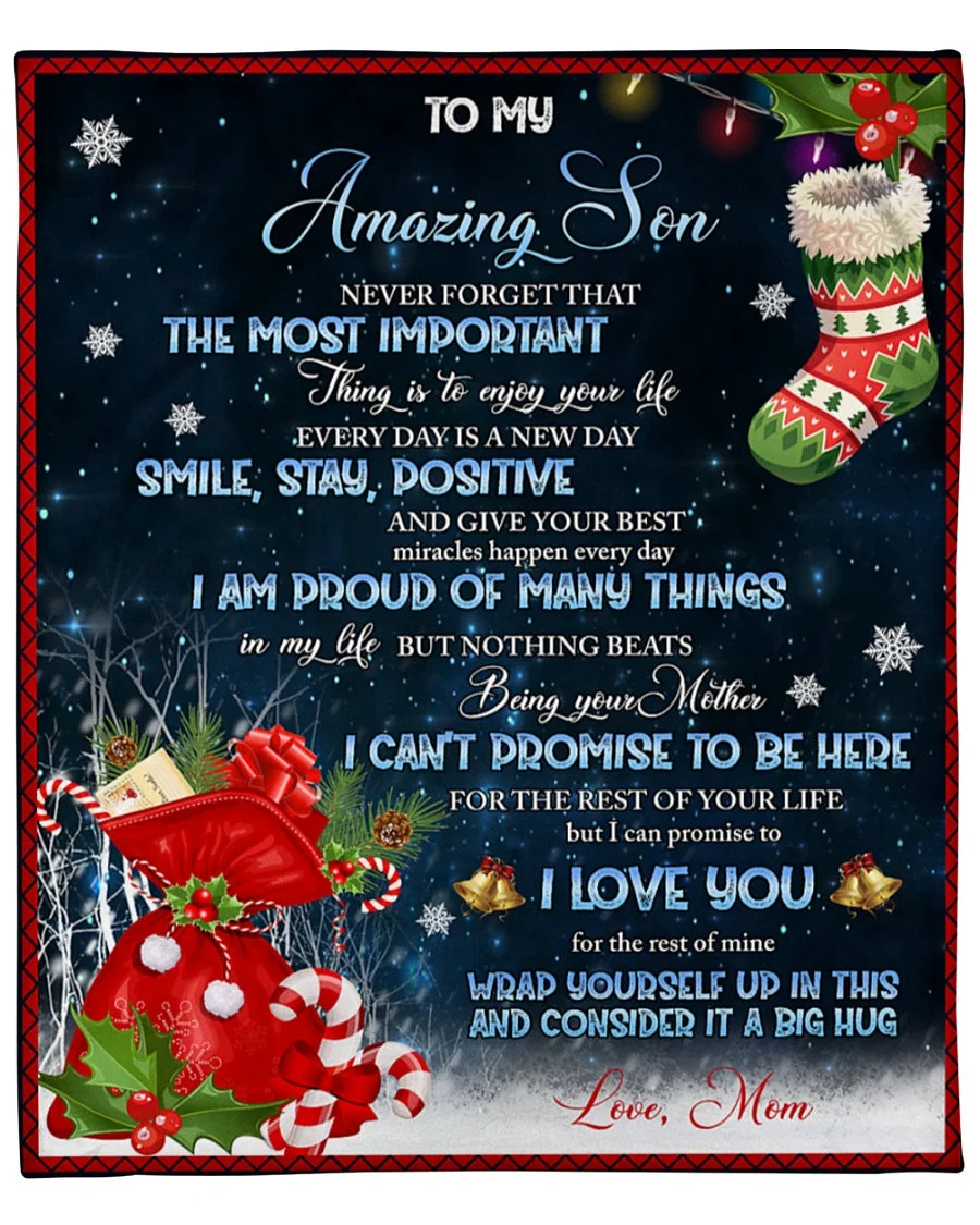 50% OFF Merry Christmas Best Gift🎁-To My Daughter/Son From Mom - Blanket